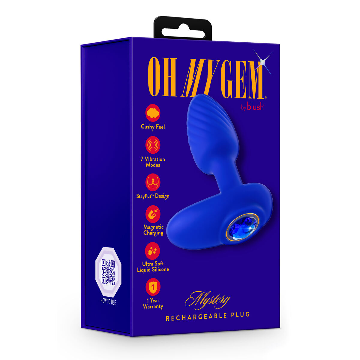 Plug Anale Blush Oh My Gem Azzurro 1 Pezzi (7,6 cm)